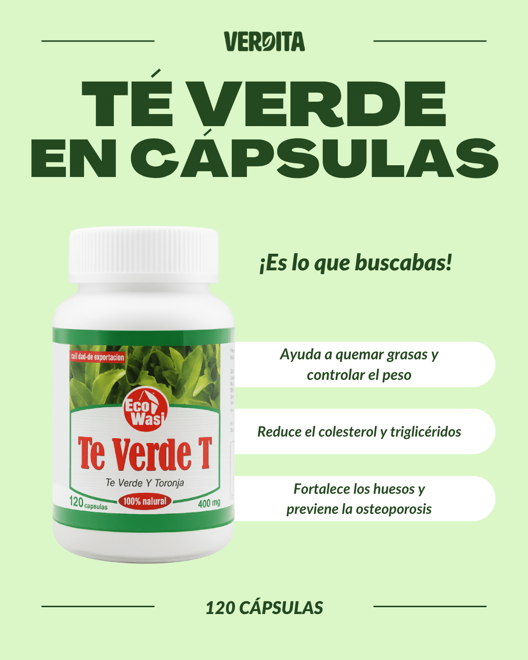 Te Verde en Capsulas 2 Te Verde en Capsulas - Imagen 2