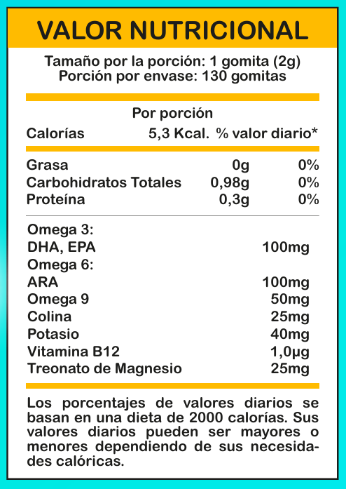 Gomitas Omega 3 Niños 2 Gomitas Omega 3 Niños - Imagen 2