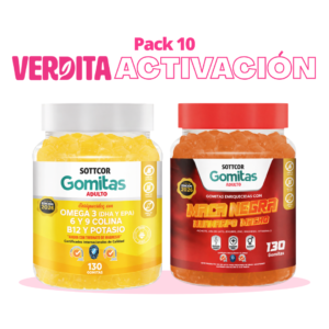 pack verdita activacion gomitas omega 3 y maca negra