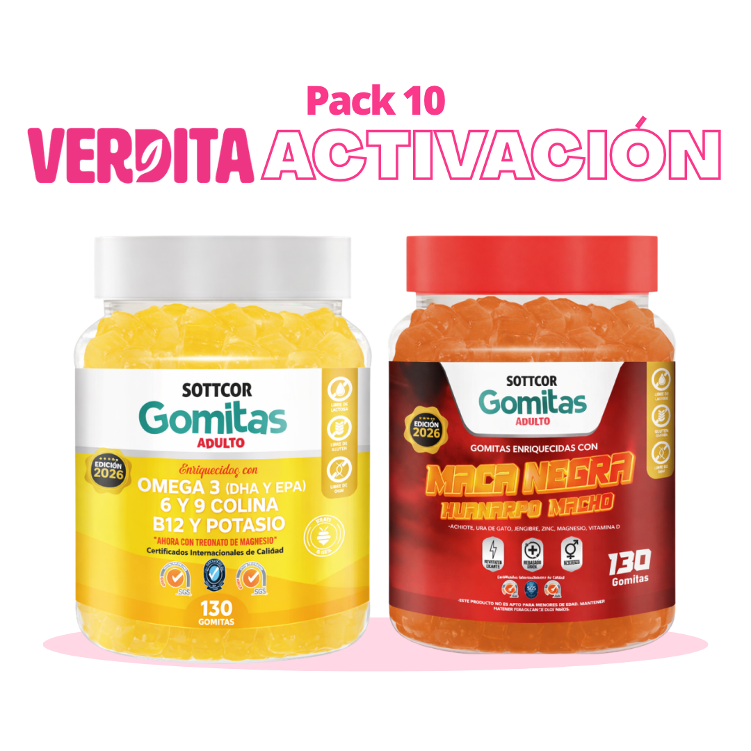 Verdita Activacion 1 pack verdita activacion gomitas omega 3 y maca negra