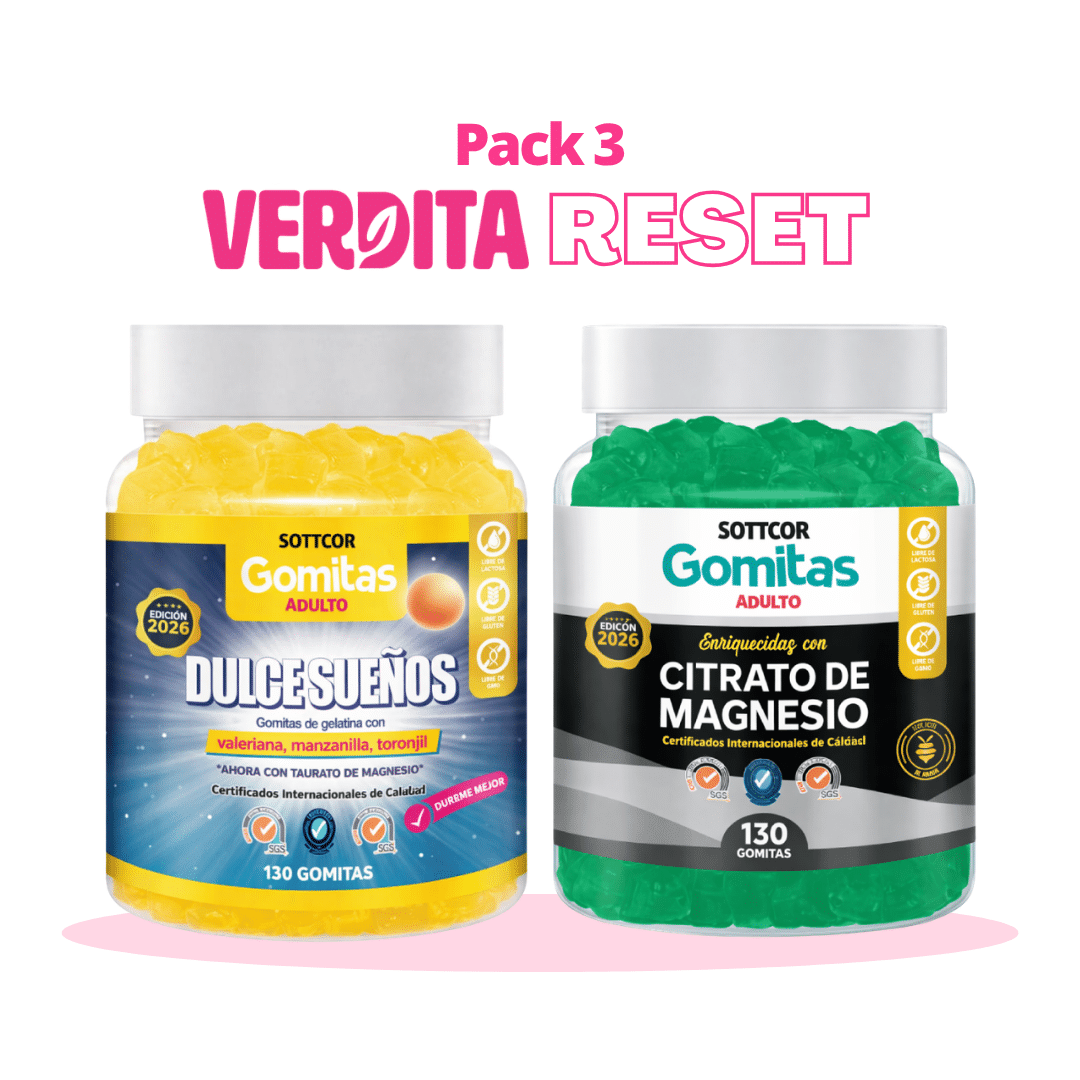 Verdita Reset 1 pack verdita reset gomitas dulces sueños y citrato de magnesio