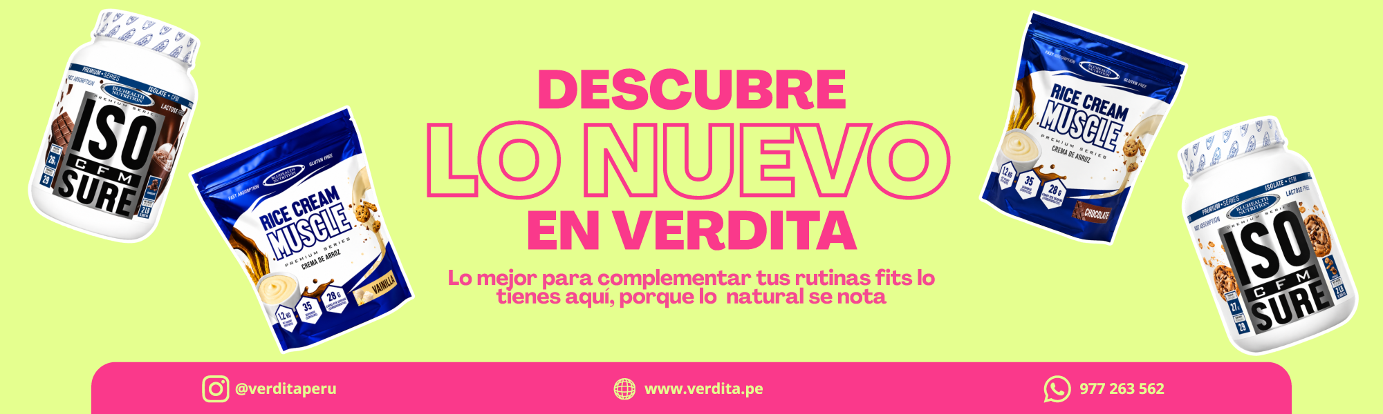 nuevos ingresos, proteinas y preentreno llegaron a Verdita
